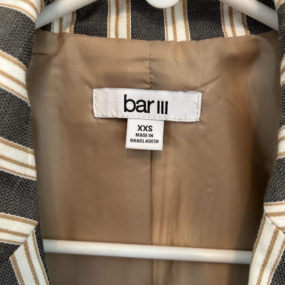 Bar III Black and White Striped Blazer - Picture 3 of 4